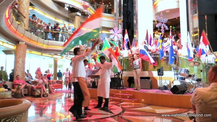 Staff flag parade Splendour of the Seas