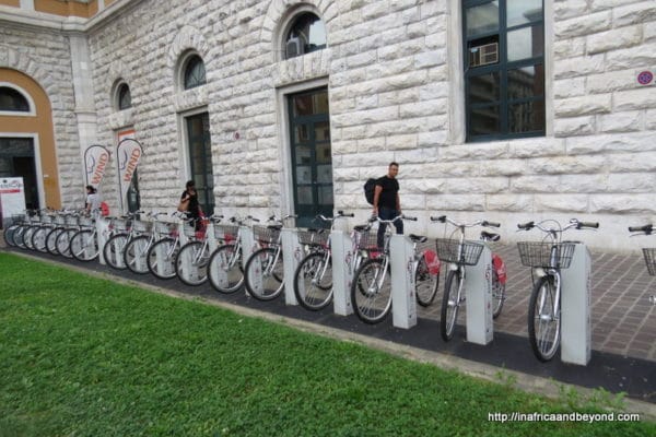 Bicycles outside Pisa Centrale Station