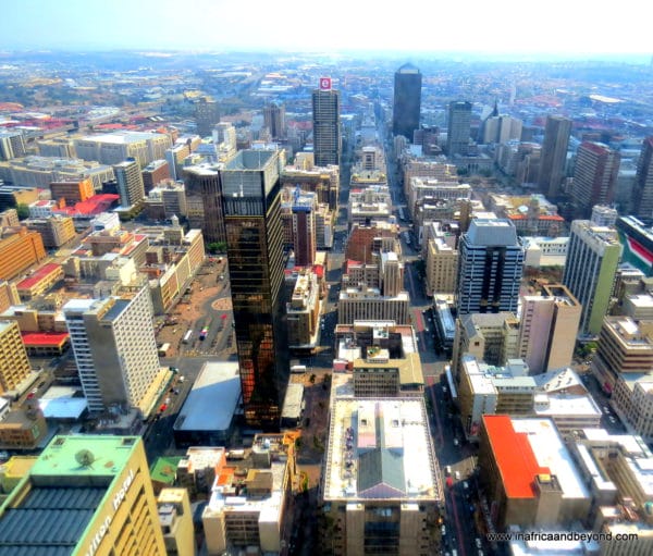 Johannesburg from Carlton Centre - travel insurance