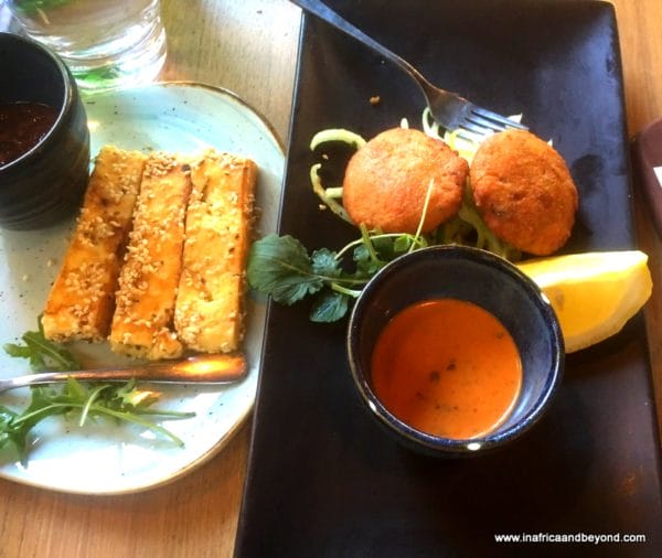 Halloumi cheese and salmon fishcakes Cilantros