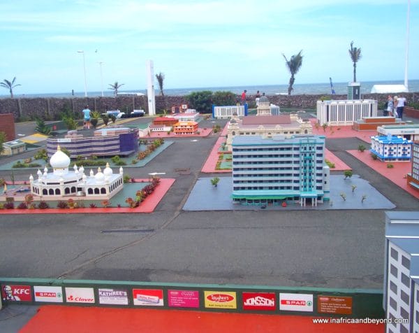 Miniature buildings at Mini town in Durban