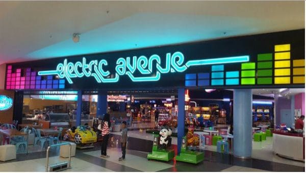 Indoor fun area with neon lights in Durban