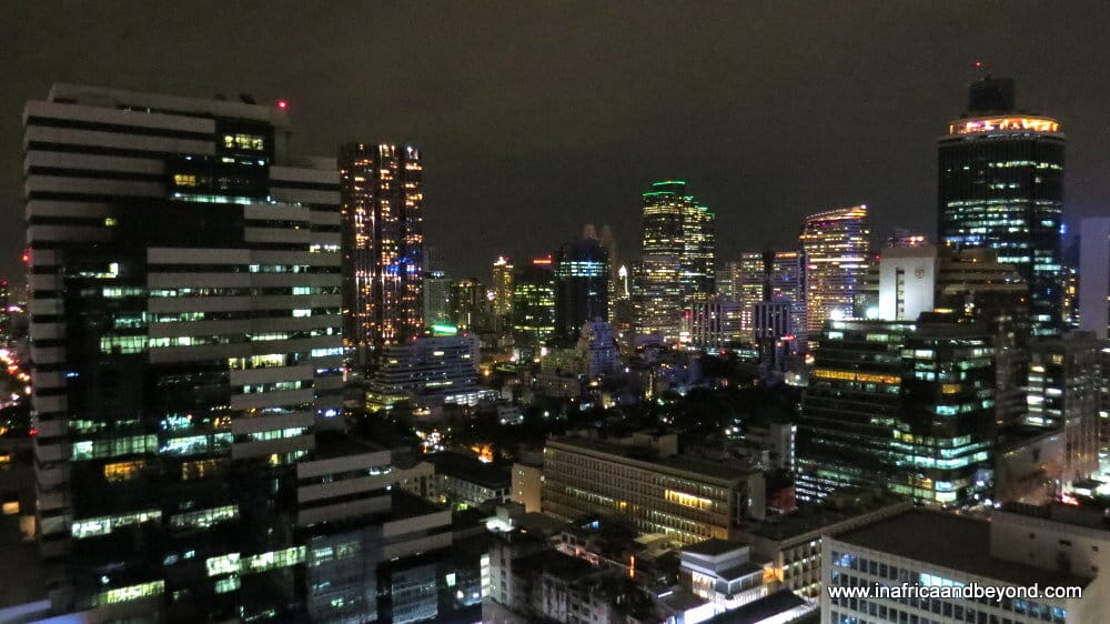 Bangkok by night from the pool area