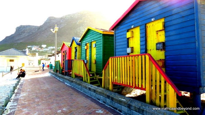Colourful beach huts in Muizenberg