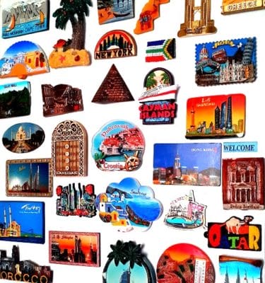 fridge magnets travel addict