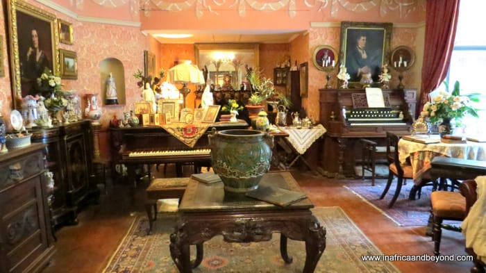 Victorian-style living room at Lindfield House in Johannesburg