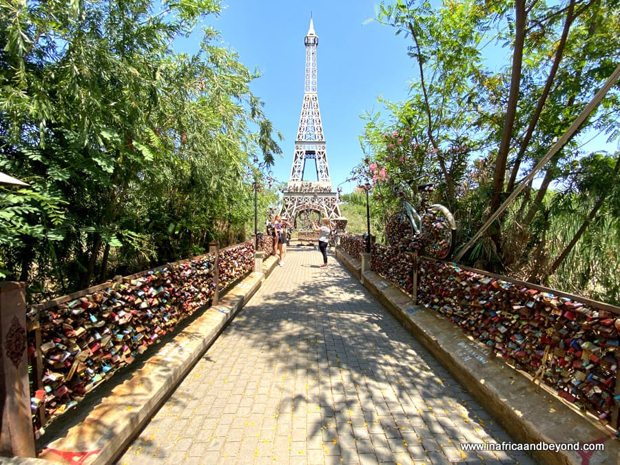 Replica of Eiffel Tower at French Toast Coffee Cafe