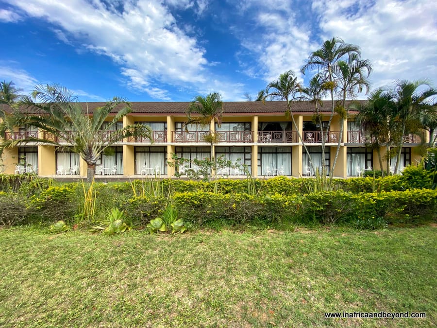 Elephant Lake Hotel building overlooking the lawn