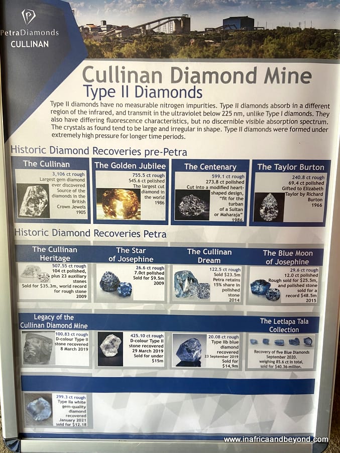 The Cullinan Diamond Mine Tour 2 Cullinan Diamonds