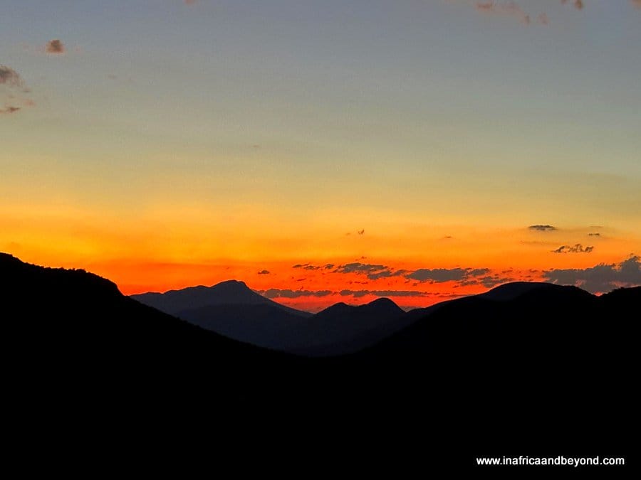 Sunset at Qwabi Private Game Reserve
