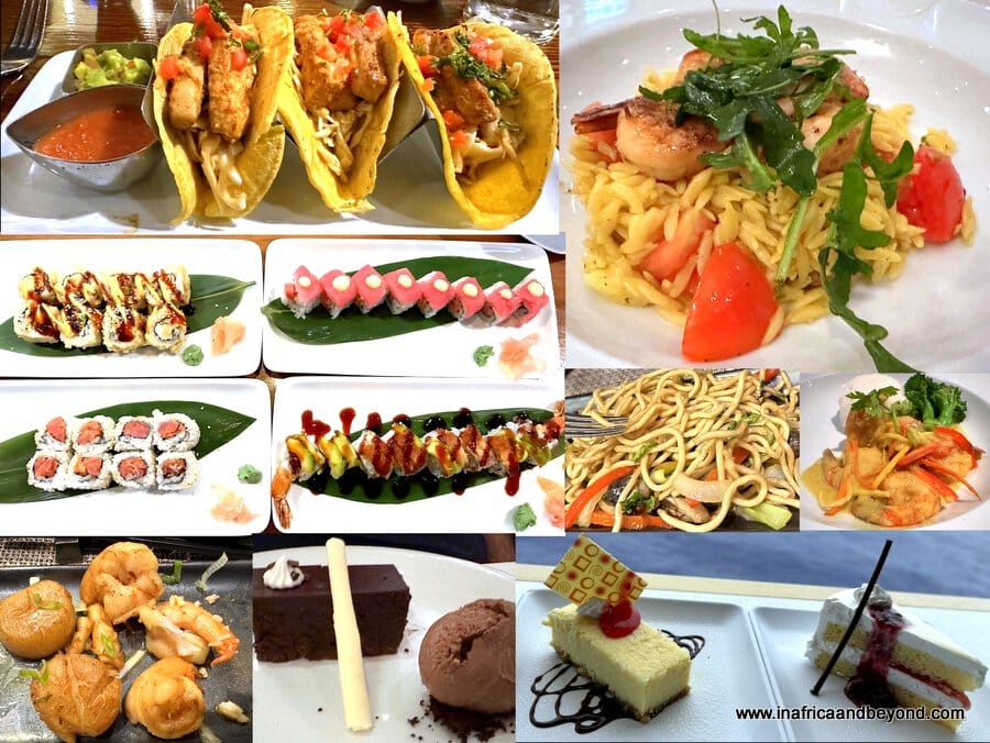 An African Cruise On The Norwegian Dawn 8 Food on the Norwegian Dawn