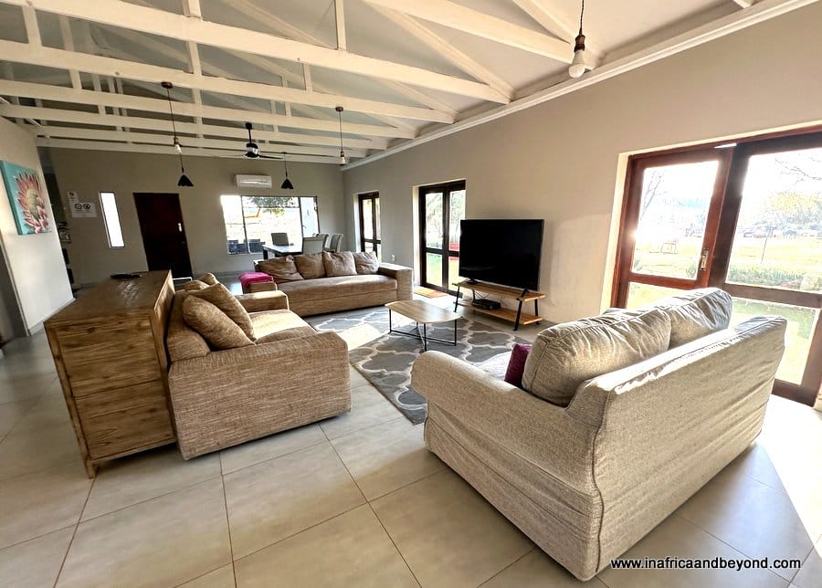 Living area at Zaariah Estate