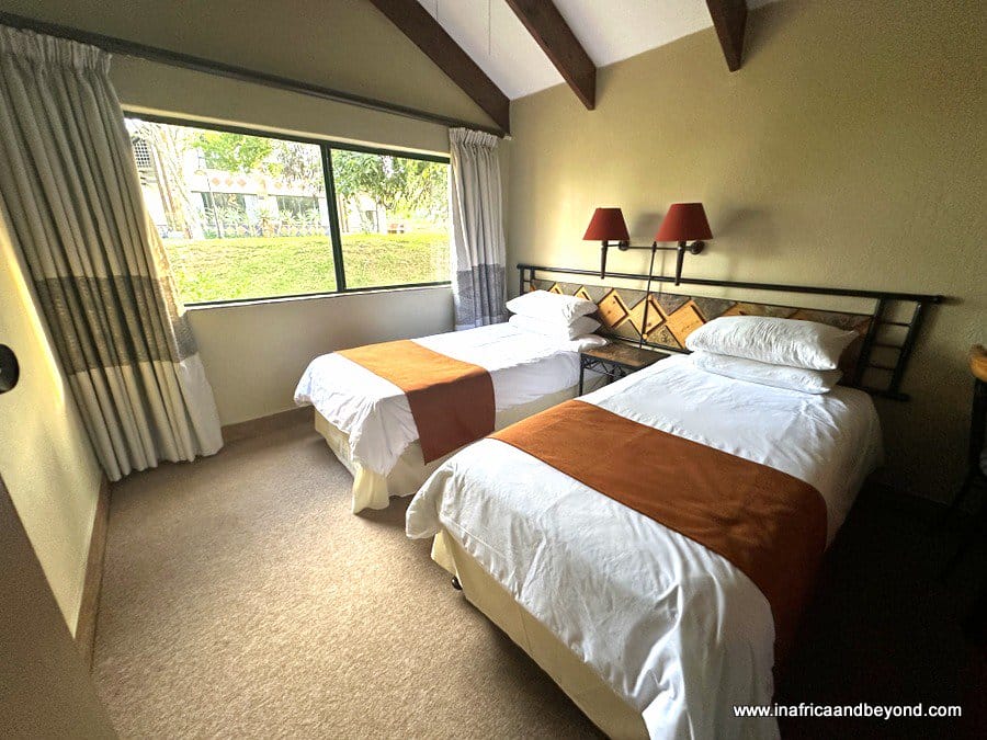 Twin bedrooms at Alpine Heath