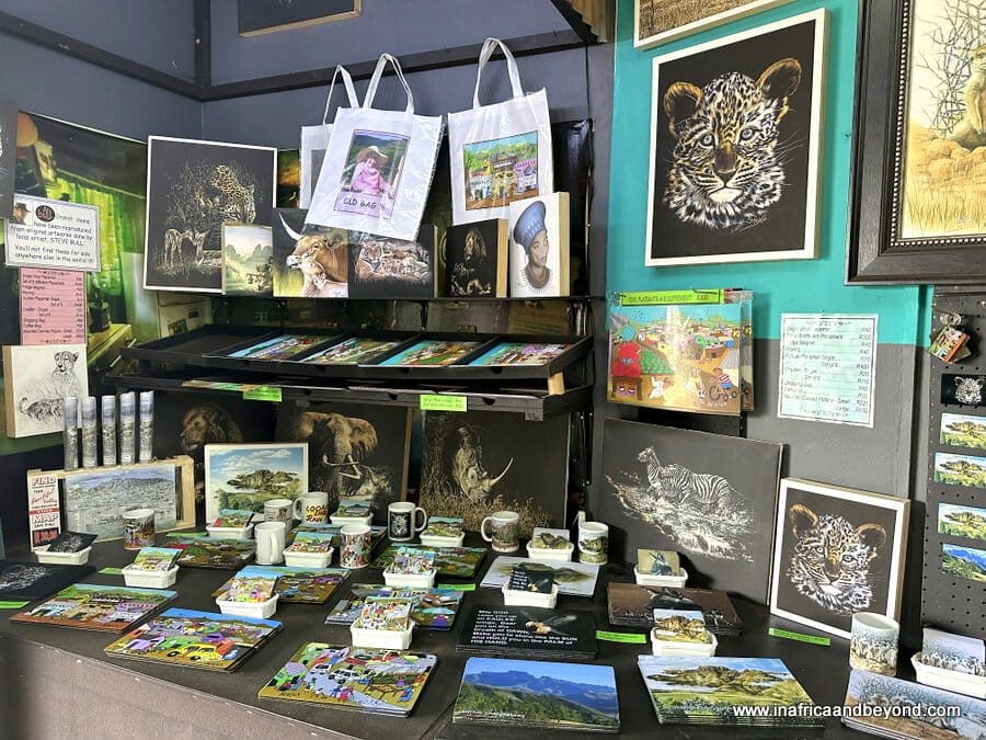 Steve Bull art at Macs Cafe