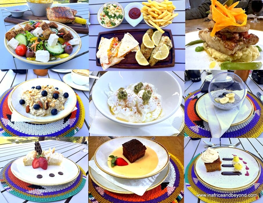 Food at Tau Game Lodge