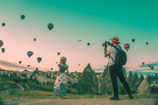 Hot air balloons in Cappadocia 