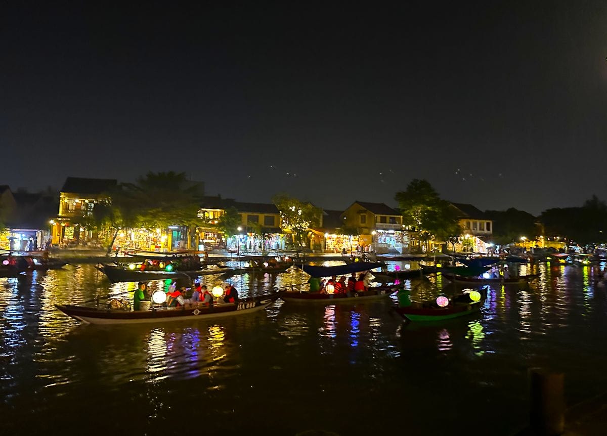 Lantern Boats at Night